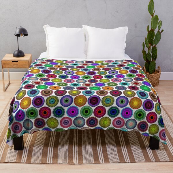 Polka Dot with Math Stars 2 Throw Blanket