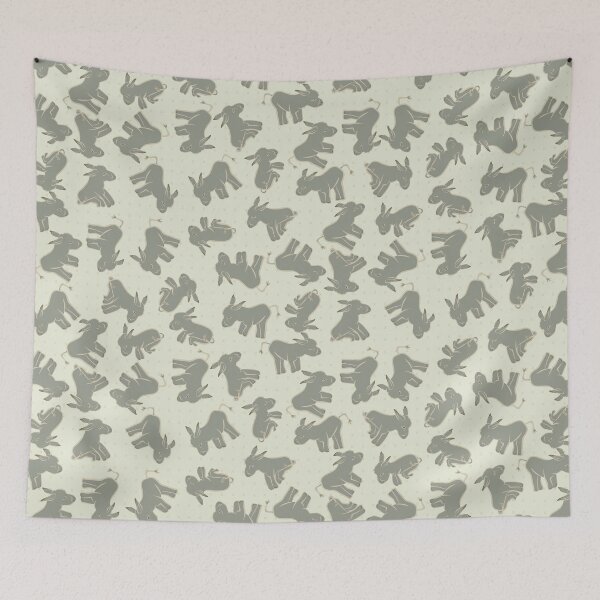 Item preview, Baby Donkey Friends-Motif and ditsy print of cute Baby Donkeys designed and sold by Annette Chabidon Studio.