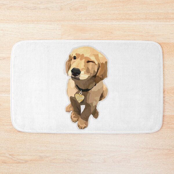 Item preview, golden retriever pup winking designed and sold by therosiegarden.