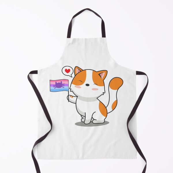 Item preview, Cute Cat Holding Catgender Flag designed and sold by Luan Huynh.