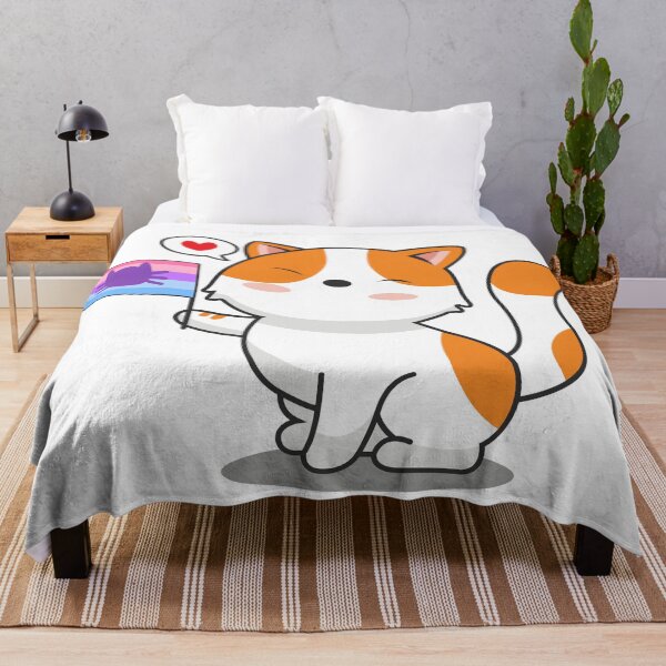 Item preview, Cute Cat Holding Catgender Flag designed and sold by Luan Huynh.