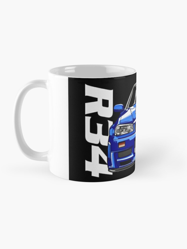 Nissan Skyline GTR R34 Nismo Vspec Bayside Blue @aj_works1 Coffee Mug for  Sale by AJ Works .