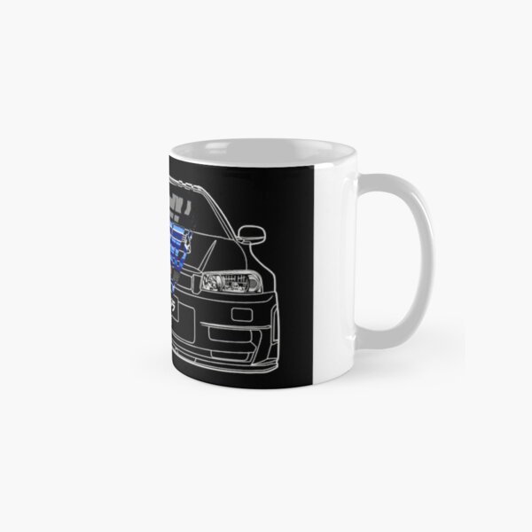 Nissan Skyline GTR R34 Nismo Vspec Bayside Blue @aj_works1 Coffee Mug for  Sale by AJ Works .