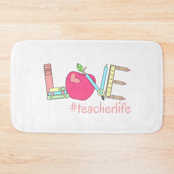 Artikelvorschau, LOVE #teacherlife, Lehrer-Anerkennungsgeschenk für Lehrer, Lehrer-Valentinsgrußgeschenk entworfen und verkauft von InkItStudio.