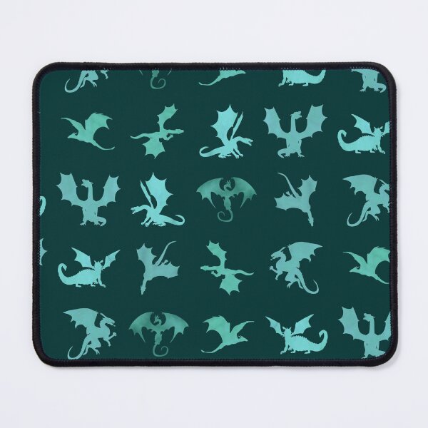 Item preview, Watercolor Blue and Green Fantasy Dragon Pattern  designed and sold by Zab Butler Design.