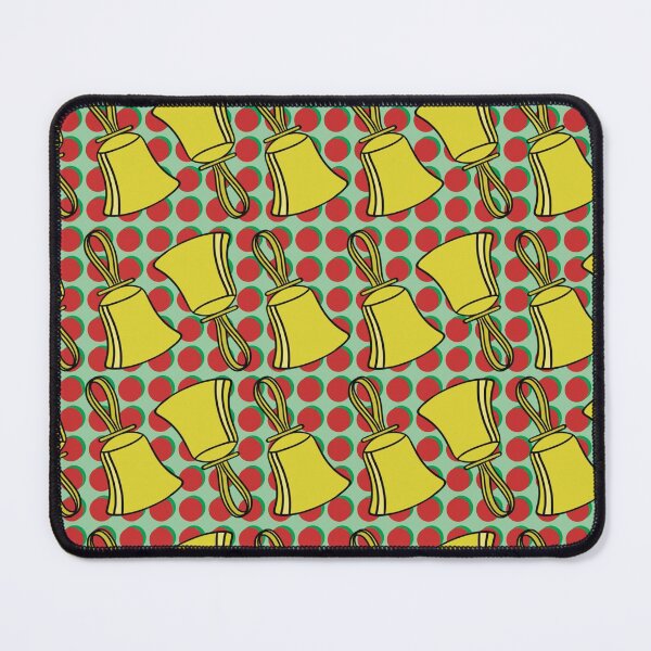 Item preview, Red dots Green Background Handbell Pattern designed and sold by SubtleSplit.