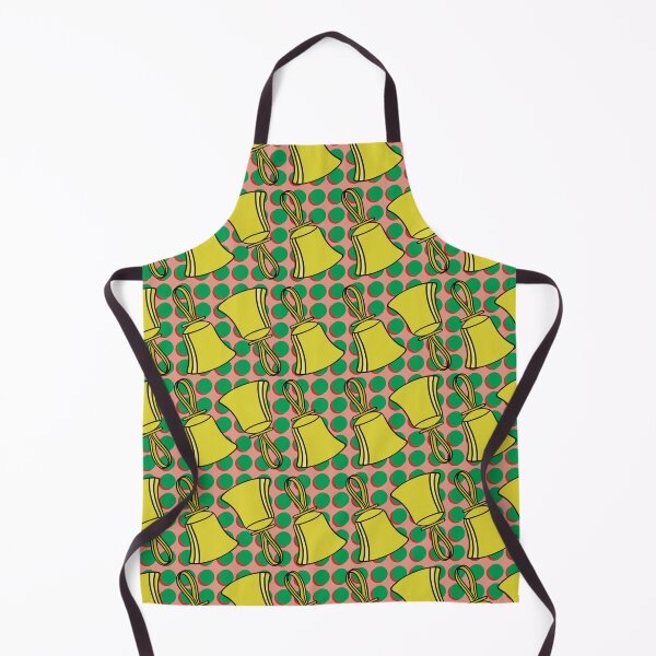 Item preview, Green Dots Red Background Handbell Pattern designed and sold by SubtleSplit.