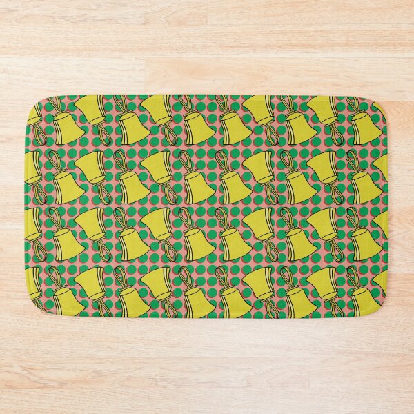 Item preview, Green Dots Red Background Handbell Pattern designed and sold by SubtleSplit.