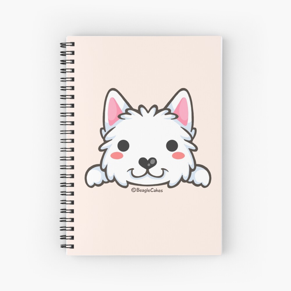 Cute Westie Puppy Spiral Notebook