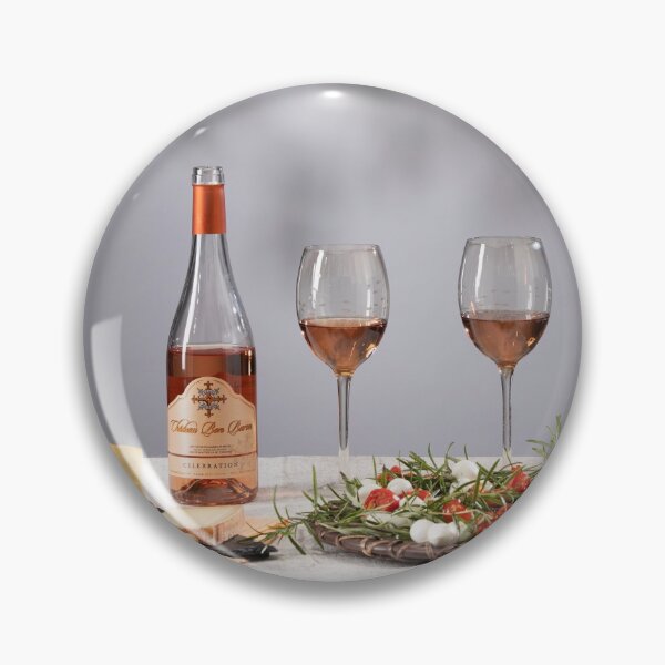 Item preview, Rosé wine and cheese party table with shadow background designed and sold by wineandwords.
