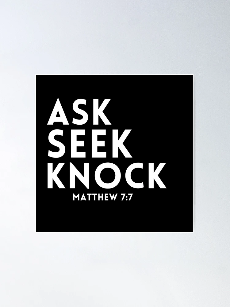Ask Seek Knock Matthew 7:7-11 {Small Wall Tapestry} Ask Seek Knock Matthew 7:7-11 {Small Wall Tapestry}