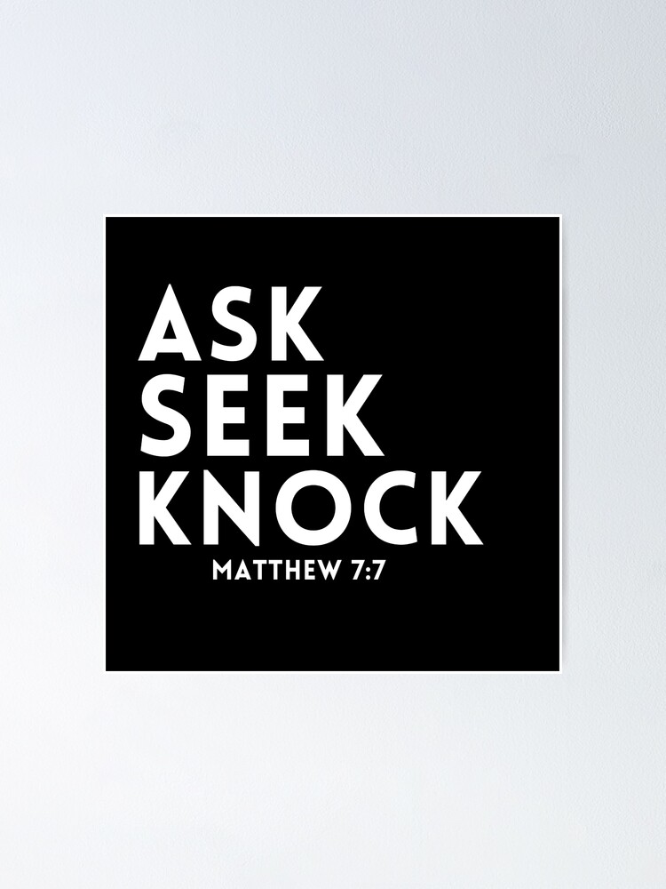 Ask Seek Knock Matthew 7:7-11 {Small Wall Tapestry} Ask Seek Knock Matthew 7:7-11 {Small Wall Tapestry}