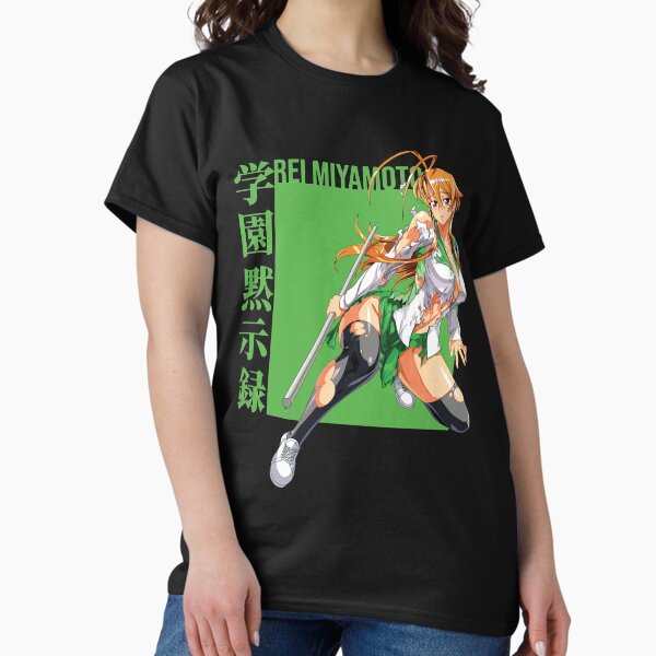 HIGH SCHOOL OF THE DEAD Tシャツ Highschool of The Dead HOTD T Shirt Men Size SMALL Blue Saeko