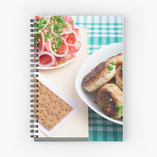 Item preview, Homemade fried meatballs on a green tablecloth designed and sold by vladromensky.