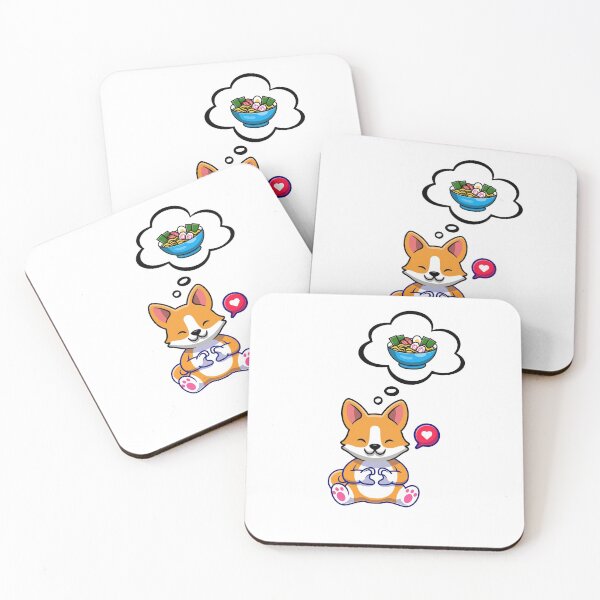 Item preview, Cute Corgi Dreaming About Ramen designed and sold by SparrowLag.