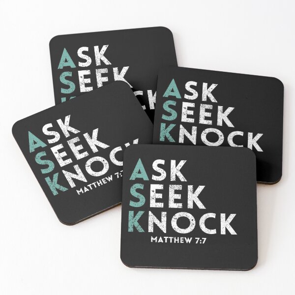 Item preview, Ask Seek Knock Matthew 7:7 distressed 2 designed and sold by KingsManKind.