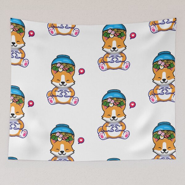 Item preview, Cute Corgi Loving Ramen Food designed and sold by SparrowLag.