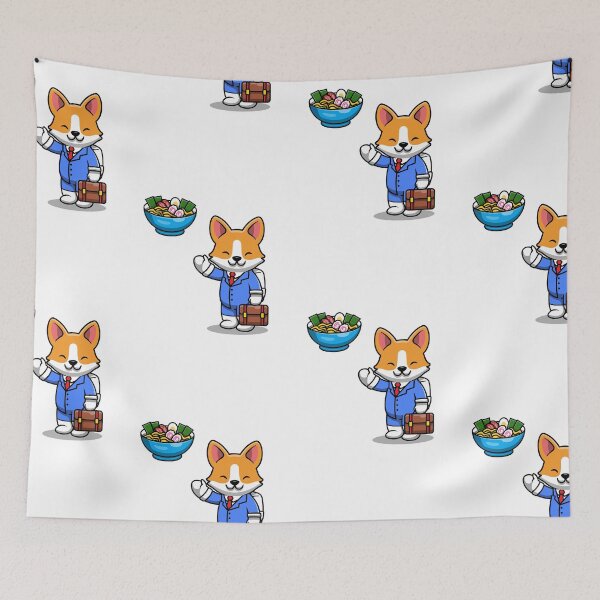 Item preview, Corgi Work For Eating RAMEN ! designed and sold by SparrowLag.