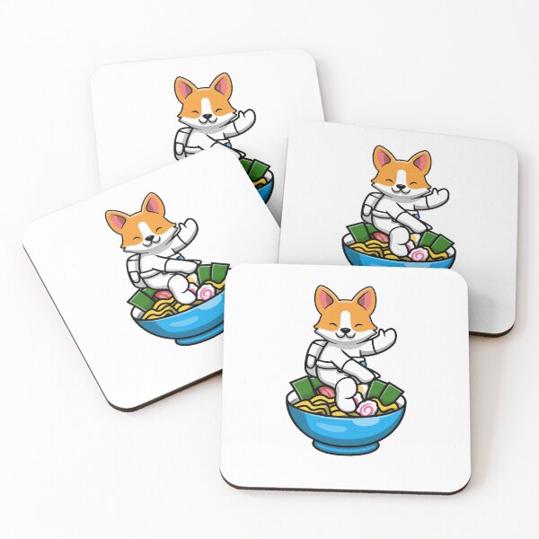 Item preview, Corgi Astronaut Enjoying Ramen designed and sold by SparrowLag.