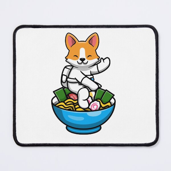 Item preview, Corgi Astronaut Enjoying Ramen designed and sold by SparrowLag.