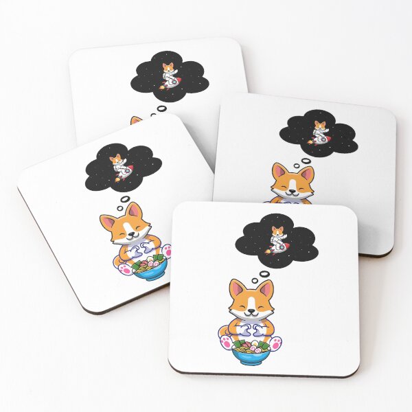 Item preview, Corgi Space Dreams When Eating RAMEN ! designed and sold by SparrowLag.