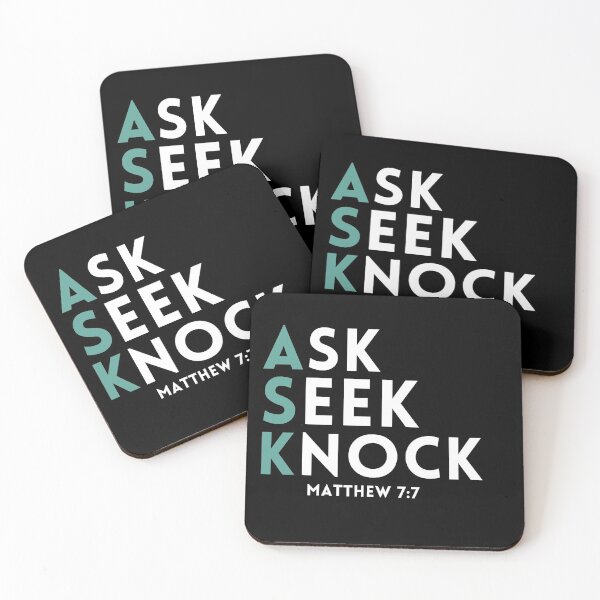 Item preview, Ask Seek Knock Matthew 7:7 color designed and sold by KingsManKind.