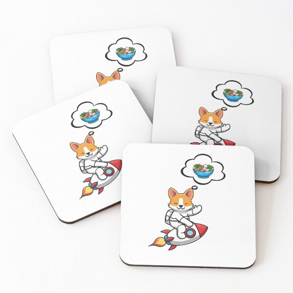 Item preview, Corgi To The Moon To Eat RAMEN ! designed and sold by SparrowLag.