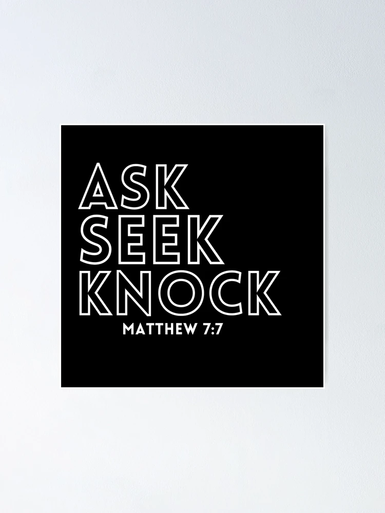 Ask Seek Knock Matthew 7:7-11 {Small Wall Tapestry} Ask Seek Knock Matthew 7:7-11 {Small Wall Tapestry}