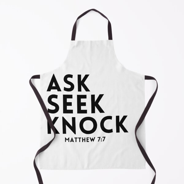 Item preview, Ask Seek Knock Matthew 7:7 black designed and sold by KingsManKind.