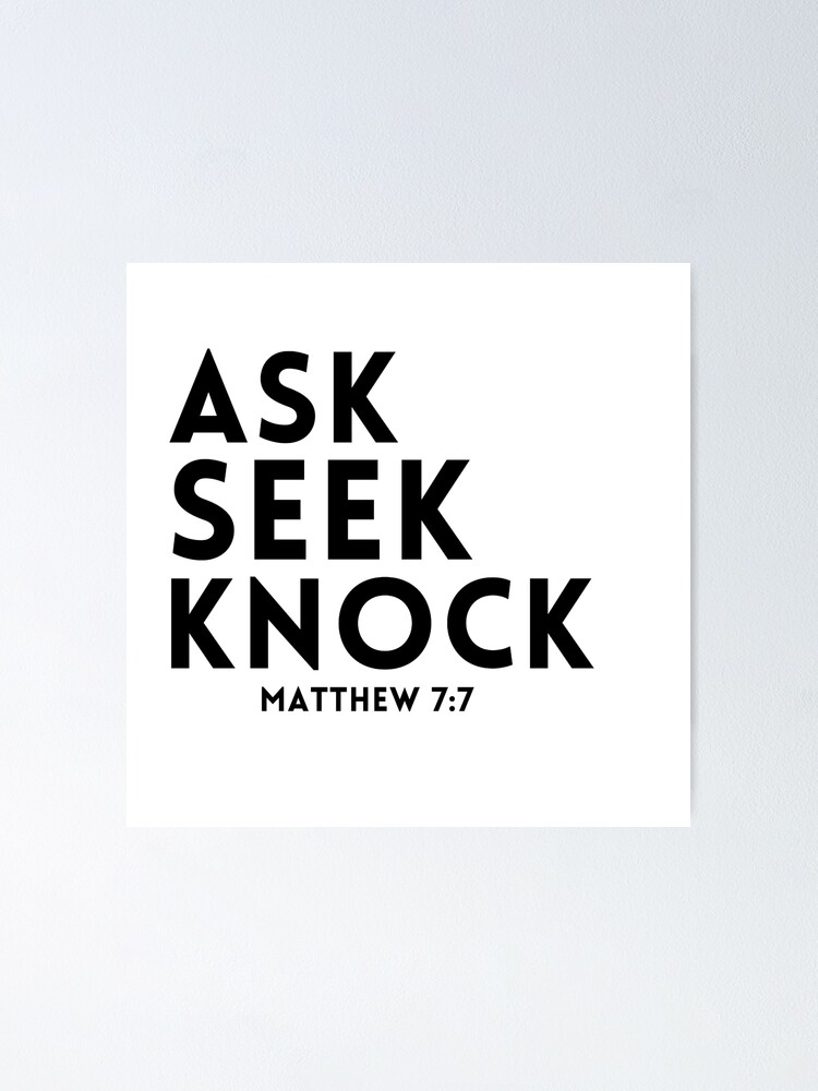 Ask Seek Knock Matthew 7:7-11 {Small Wall Tapestry} Ask Seek Knock Matthew 7:7-11 {Small Wall Tapestry}