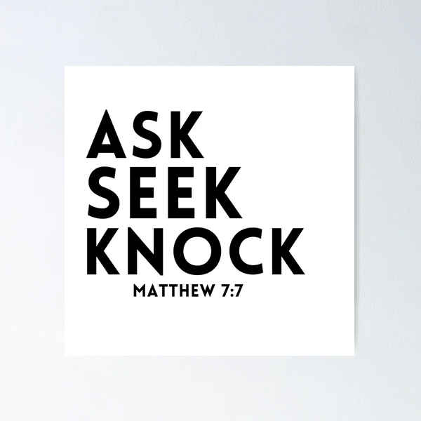 Ask Seek Knock Matthew 7:7-11 {Small Wall Tapestry} Ask Seek Knock Matthew 7:7-11 {Small Wall Tapestry}