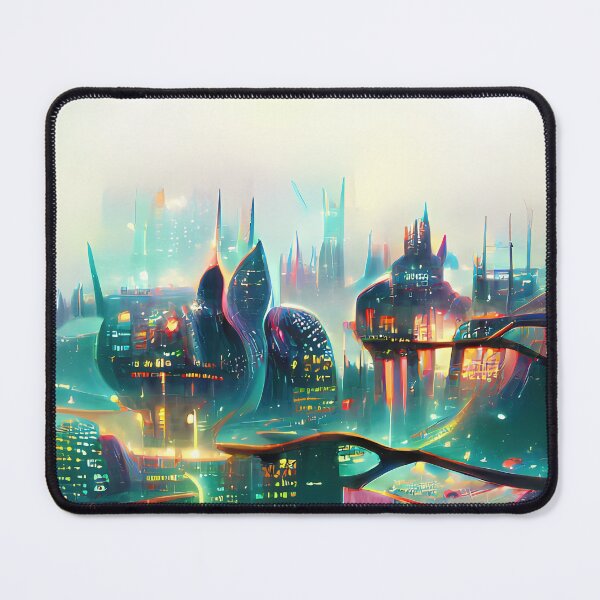 Item preview, Abstract Impression of a Vibrant Futuristic City designed and sold by Arkneer.