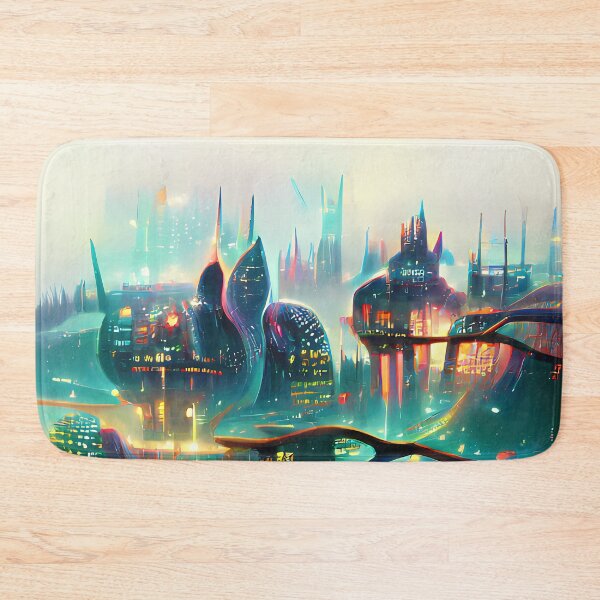 Item preview, Abstract Impression of a Vibrant Futuristic City designed and sold by Arkneer.
