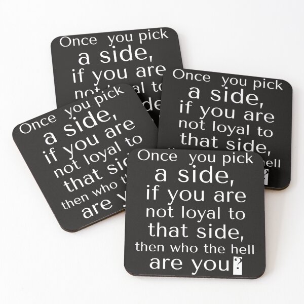 Item preview, Once you pick a side (white) Fitted  designed and sold by SwoodlePrintsUK.