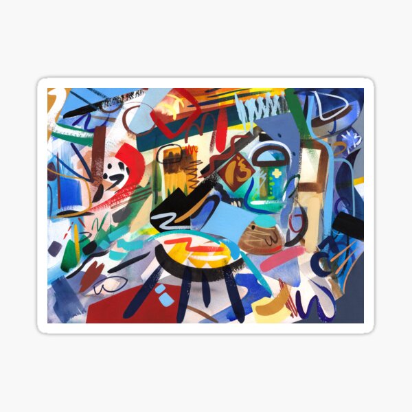 Abstract Interior Art Print Sticker