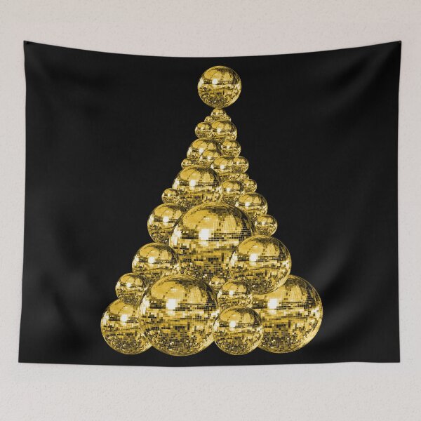 Item preview, Glittering Gold Disco Ball Christmas Tree designed and sold by Deborah Camp.