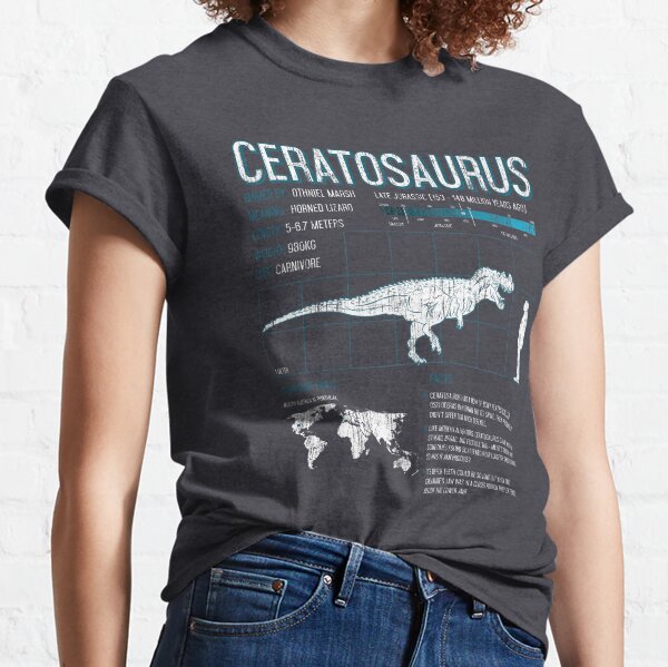 Ceratosaurus Dinosaur Fun Facts Science Classic T-Shirt