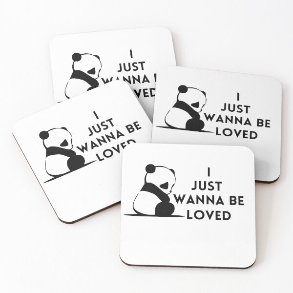 Item preview, I just wanna be loved qoute "feeling let down" cute sad panda, i wanna feeling love  designed and sold by maroon54.