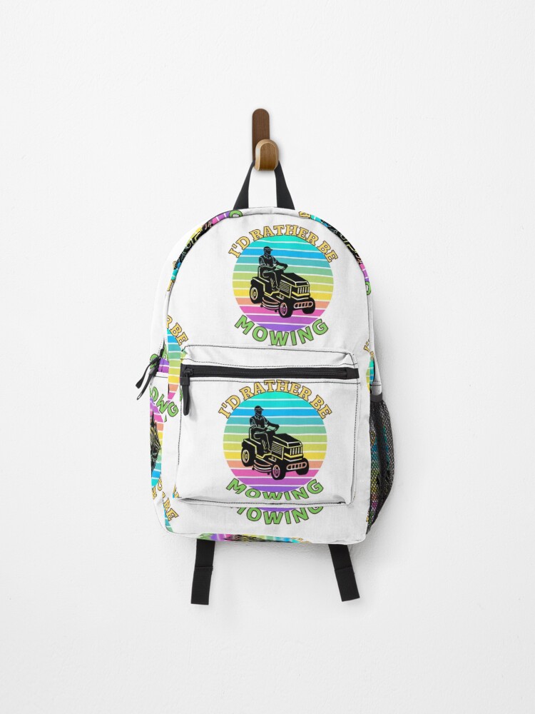 Thumbnail 1 of 3, Backpack, I'D RATHER BE MOWING designed and sold by Innovational.