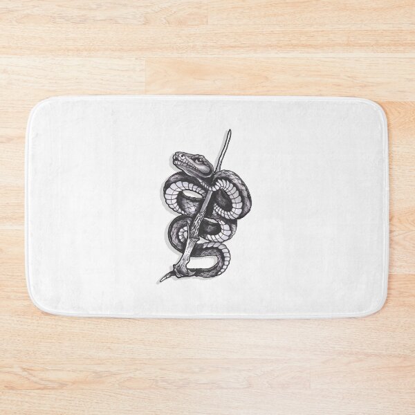 Item preview, Snake and Magic Wand Black and White designed and sold by ladalsk.