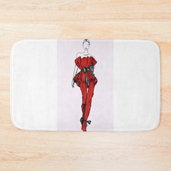 Item preview,  Woman Illustration Red Suit Art by Helen Berk designed and sold by HelenBerkArt.