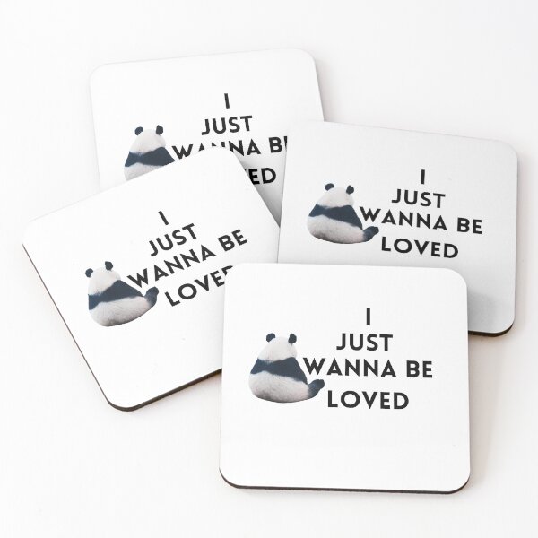 Item preview, I just wanna be loved qoute "feeling let down" cute sad panda, i wanna feeling love  designed and sold by maroon54.