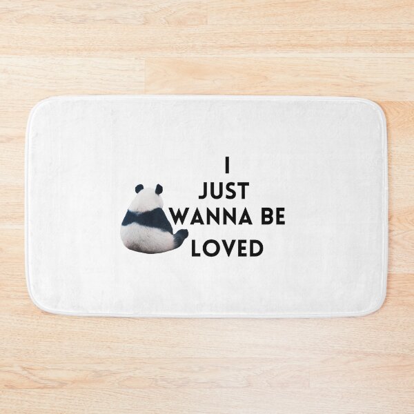 Item preview, I just wanna be loved qoute "feeling let down" cute sad panda, i wanna feeling love  designed and sold by maroon54.