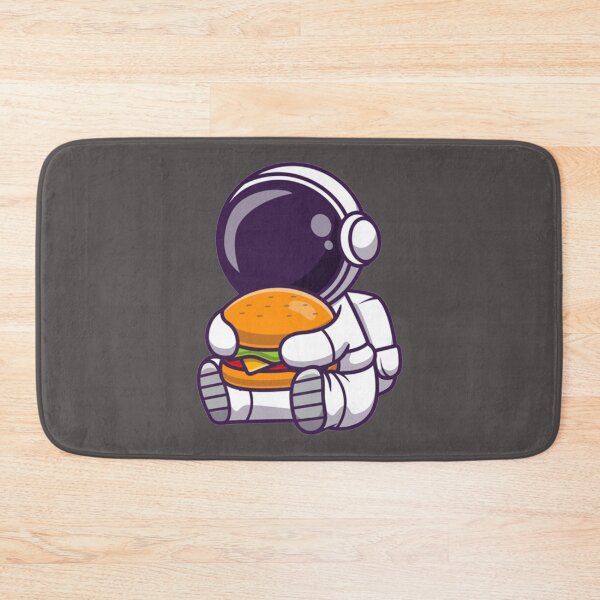 Item preview, cute astronaut eating burger cartoon    designed and sold by SpillTheHot.