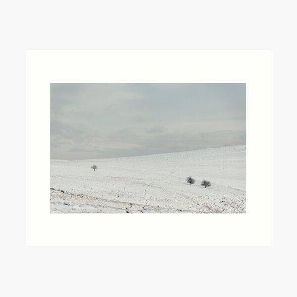 Snowy Hills, Long Mynd, Shropshire Art Print