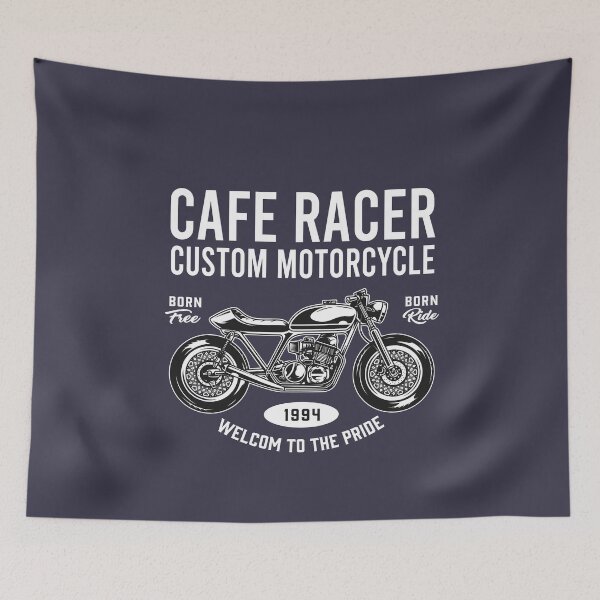 Item preview, Cafe Racer Custom Motorcycle Born Free Born To Ride designed and sold by faudeltn.