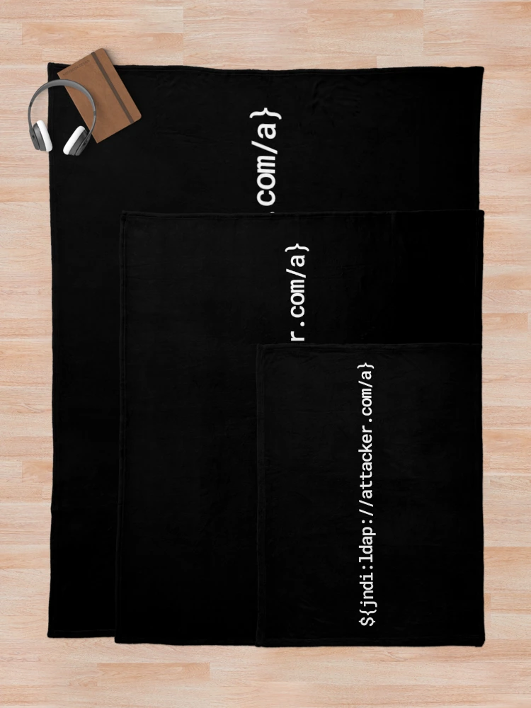Thumbnail 5 of 6, Throw Blanket, Log4Shell log4j java vulnerability designed and sold by dualogy.