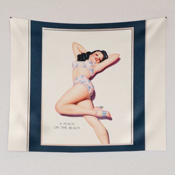 Item preview, A Peach On The Beach by Enoch Bolles Vintage Illustration Remastered Xzendor7 Art Reproductions designed and sold by Xzendor7 Digital Art Creations.