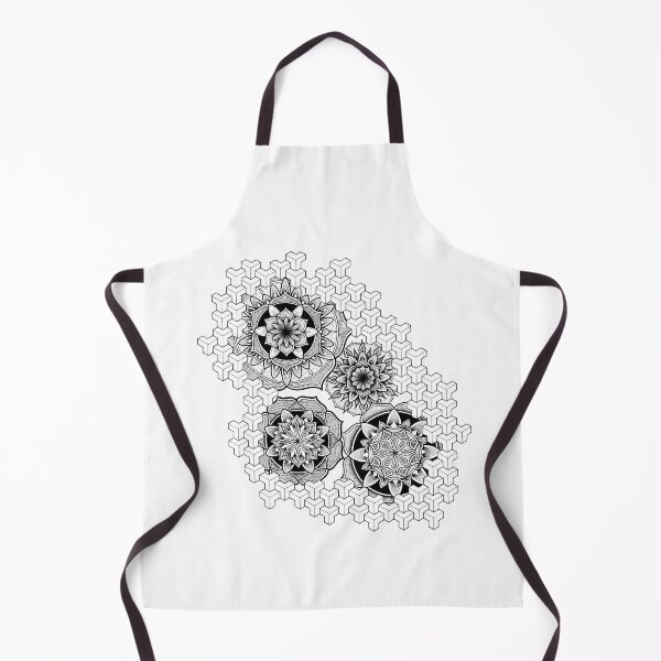 Item preview, 4 Mandalas behind a wall designed and sold by René Voortwist Pen and Ink art.