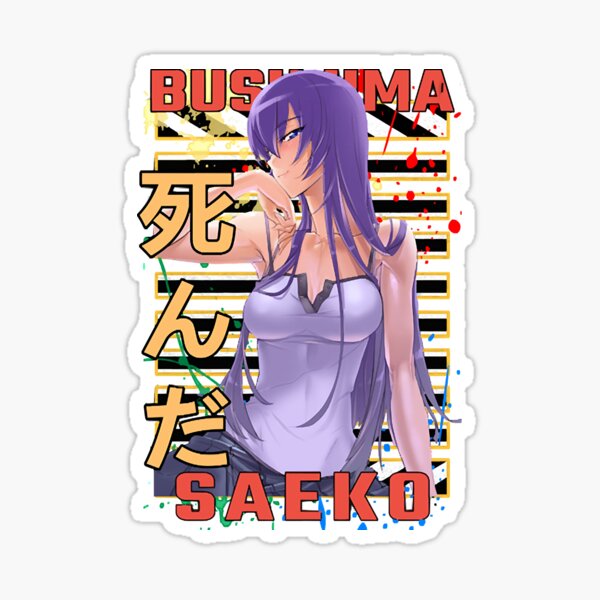  High School of The Dead Saya Takagi Asami Nakaoka Shizuka  Marikawa Rei Miyamoto Female Characters Sticker for Phone, Laptop,  Skateboard, Car : Electronics